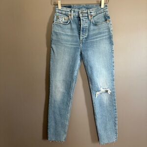 New Re/Done 90s High Rise Cropped Ankle Size 26